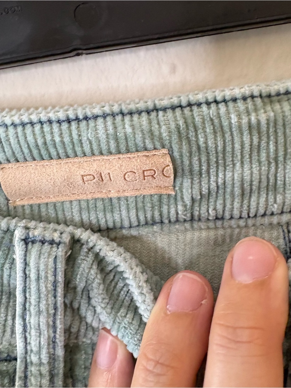 Pilcro by Anthropologie The Icon Sage Green Flare Corduroy Pants Size 28 - Picture 4 of 11